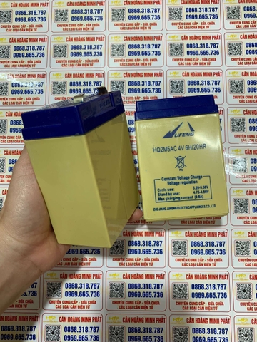 Pin cân điện tử 4v6ah, Ắc quy 4V6H, Bình Ắc quy 4V6H - Pin Khô Dung Lượng Cao