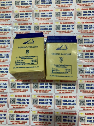 Pin cân điện tử 4v6ah, Ắc quy 4V6H, Bình Ắc quy 4V6H - Pin Khô Dung Lượng Cao