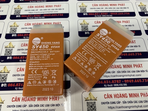 Pin (Ắc Quy) cân điện tử 4V/5Ah-SY450 Vàng Chất Lượng
