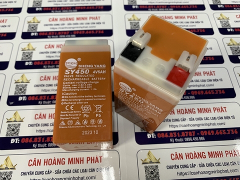 Pin (Ắc Quy) cân điện tử 4V/5Ah-SY450 Vàng Chất Lượng