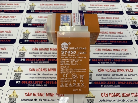 Pin (Ắc Quy) cân điện tử 4V/5Ah-SY450 Vàng Chất Lượng