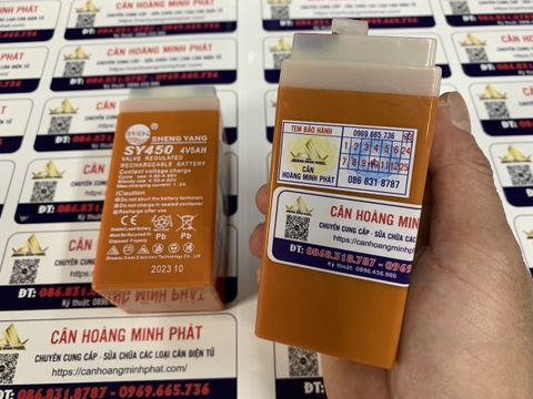 Pin (Ắc Quy) cân điện tử 4V/5Ah-SY450 Vàng Chất Lượng