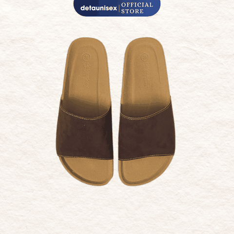 Dép đế trấu quai ngang bảng lớn nam nữ phong cách tối giản DETA12