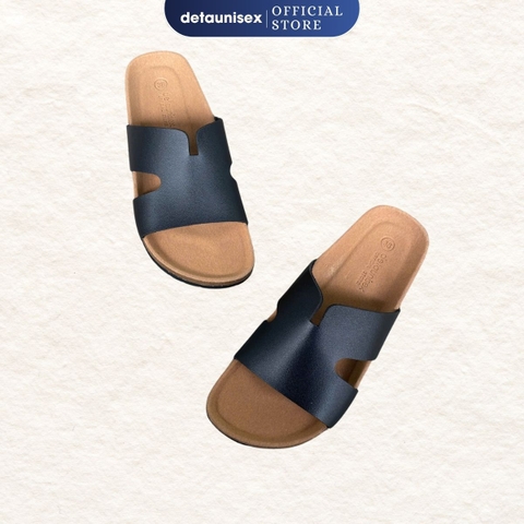 Dép đế trấu chữ K nam nữ thời trang tối giản DETA16