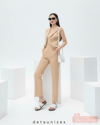 Dép đế trấu chữ K nam nữ thời trang tối giản DETA16