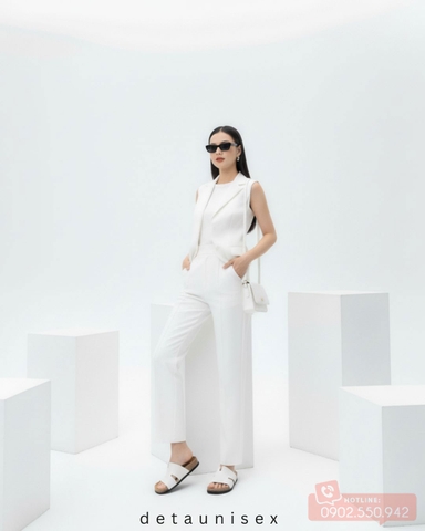 Dép đế trấu chữ K nam nữ thời trang tối giản DETA16