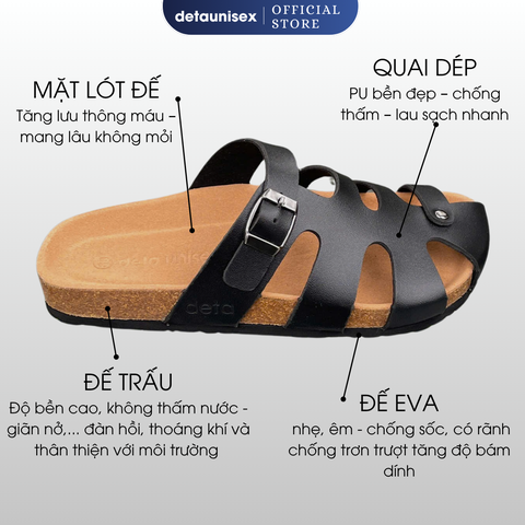 Dép đế trấu rọ chiến binh nam nữ - DETA41