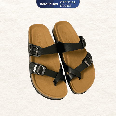 Dép đế trấu xỏ ngón nam nữ chính hãng phong cách tôi giản - DETA22