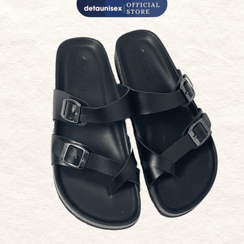 Dép đế trấu xỏ ngón nam nữ chính hãng phong cách tôi giản - DETA22