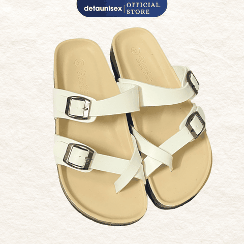 Dép đế trấu xỏ ngón nam nữ chính hãng phong cách tôi giản - DETA22