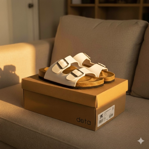 Dép đế trấu Birken 2 khoá nam nữ điều chỉnh thông minh - DETA21