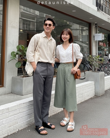 Giày sandal đế trấu quai hậu 2 khoá nam nữ - SATA21