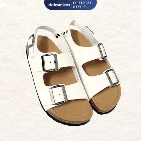 Giày sandal đế trấu quai hậu 2 khoá nam nữ - SATA21