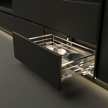 PHỤ KIỆN TỦ BẾP DƯỚI, BỘ RỔ KÉO ĐỰNG XOONG NÔI