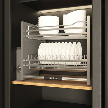 PHỤ KIỆN TỦ BẾP TREO TƯỜNG, RỔ CHÉN ĐĨA DI ĐỘNG