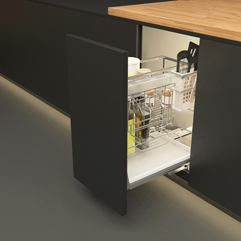 PHỤ KIỆN TỦ BẾP DƯỚI, BỘ RỔ DAO, THỚT,..