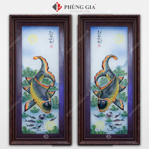 Lý Ngư Vọng Nguyệt - vẽ màu