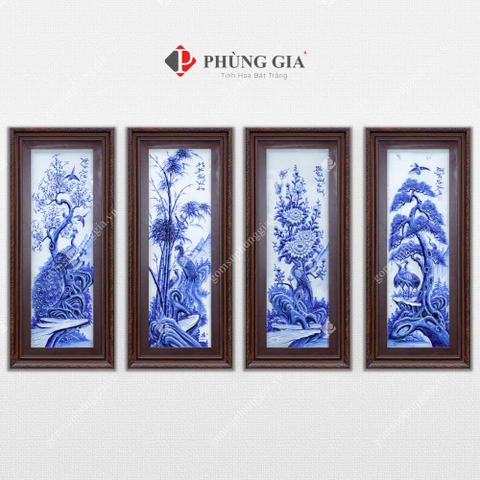 Tứ Quý nổi - màu lam