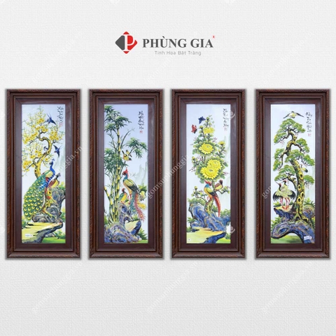 Tứ Quý nổi - vẽ màu