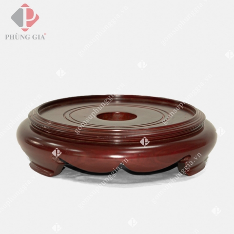 Đế gỗ gụ tiện nguyên miếng