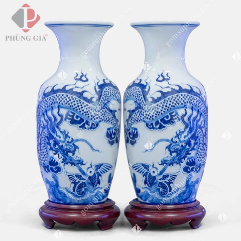 Lọ Hoa Rồng - miệng trơn