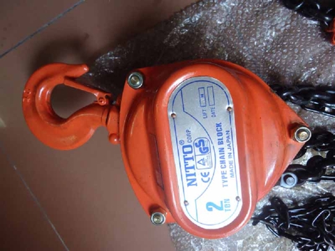 Pa lăng xích kéo tay Nitto 2 tấn