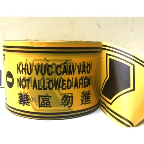 Cuộn rào cảnh báo cấm vào vàng/đen 2 lớp