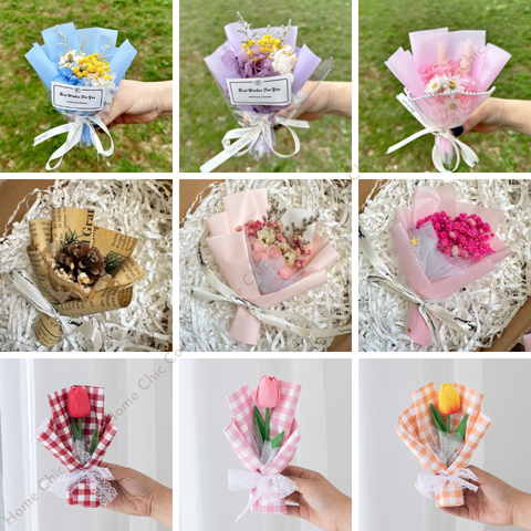 Bó hoa mini quà tặng mix set quà