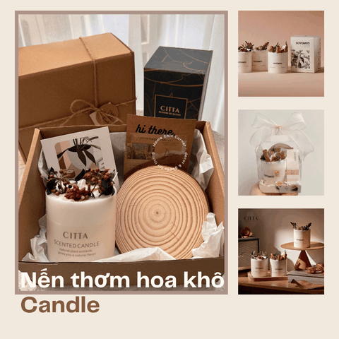 Nến thơm hoa khô handmade by CITTA