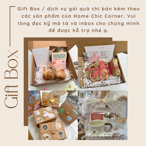 Dịch vụ gói quà [CHỈ BÁN KÈM THEO SẢN PHẨM MUA TẠI SHOP] | GIFTBOX