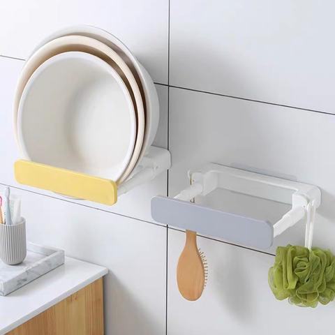 Giá thau rổ chậu dán tường trang trí nhà bếp