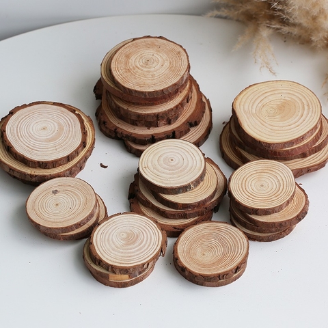 Lót nến gỗ lót ly vân gỗ mộc đường kính 10-12cm