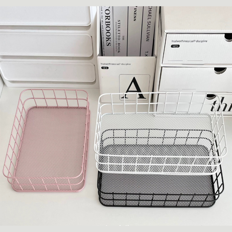 Rổ sắt chữ nhật pastel