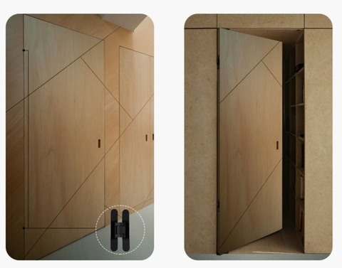 Bản lề âm cho cửa dấu khuôn