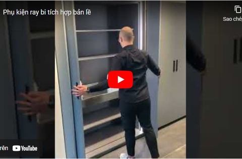 Phụ kiện ray bi tích hợp bản lề