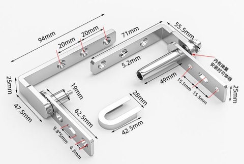 TD194- Bản lề trục xoay tự đóng