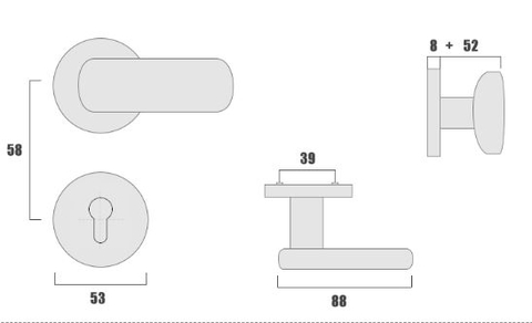 MOD57- Khóa cửa đi cao cấp