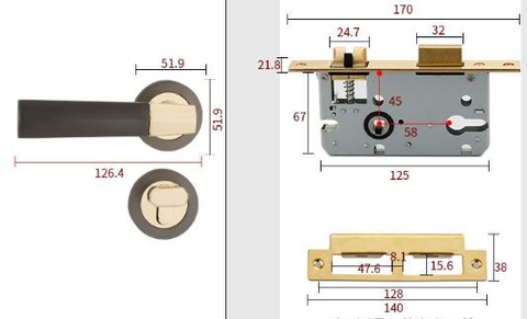 MOD75- Khóa cửa đi cao cấp