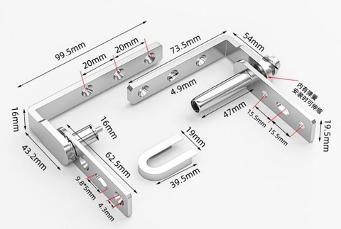 TD194- Bản lề trục xoay tự đóng