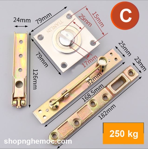 TD120- Bản lề trục xoay 360