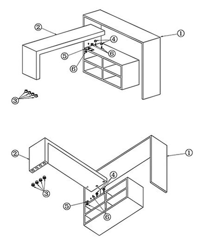 TM05 - Phụ kiện mặt bàn xoay gập