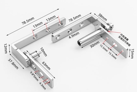 TD194- Bản lề trục xoay tự đóng