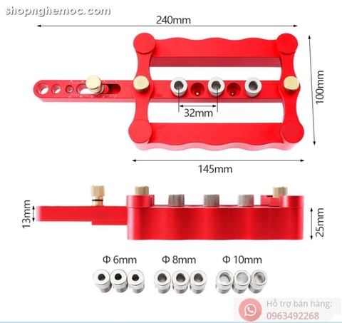 CT37 - Bộ cữ khoan chốt cam kim loại