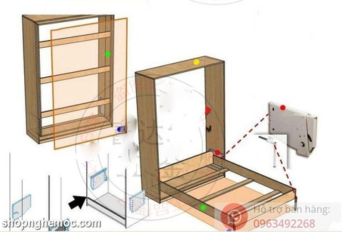 TM26 - Bản lề giường nâng hạ