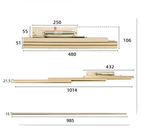 TM24A- Ray nâng hạ 3 tầng