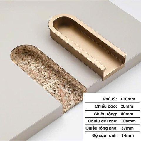 TN158B - Tay nắm âm