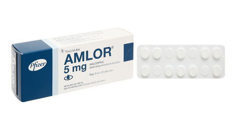 Amlor 5mg - Mỹ xanh trắng