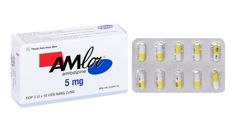 Amlor 5mg - Pháp Xanh đỏ