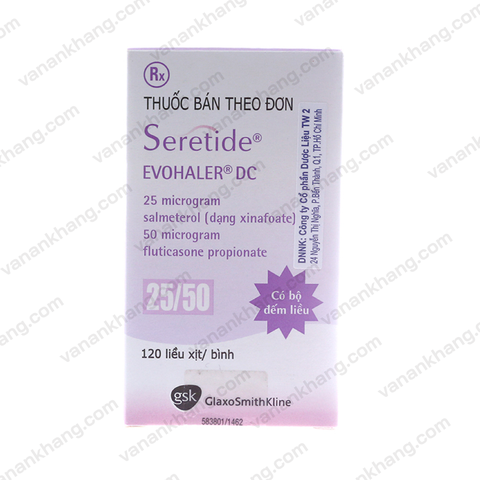 Seretide Evohaler DC 25/50mcg 120 Liều