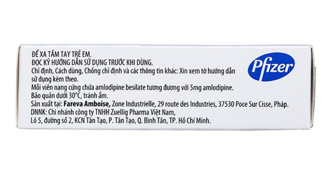 Amlor 5mg - Pháp Xanh đỏ